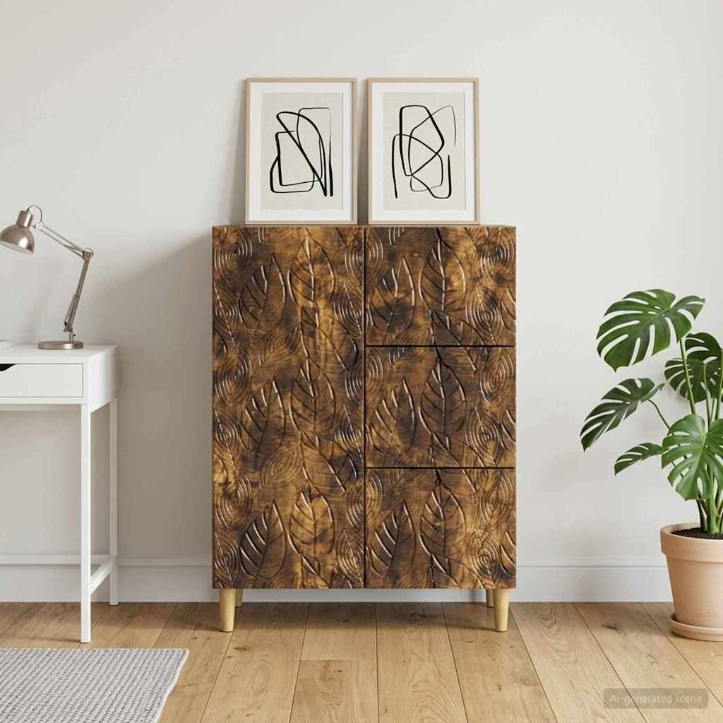 vidaXL Bufet Dąb wędzony 66 x 34,5 x 90 cm Drewno inżynieryjne