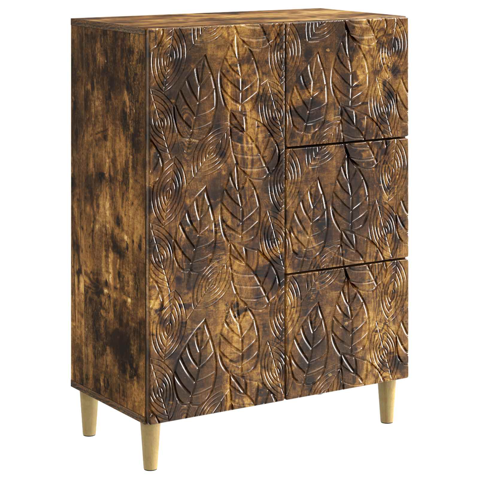 vidaXL Bufet Dąb wędzony 66 x 34,5 x 90 cm Drewno inżynieryjne