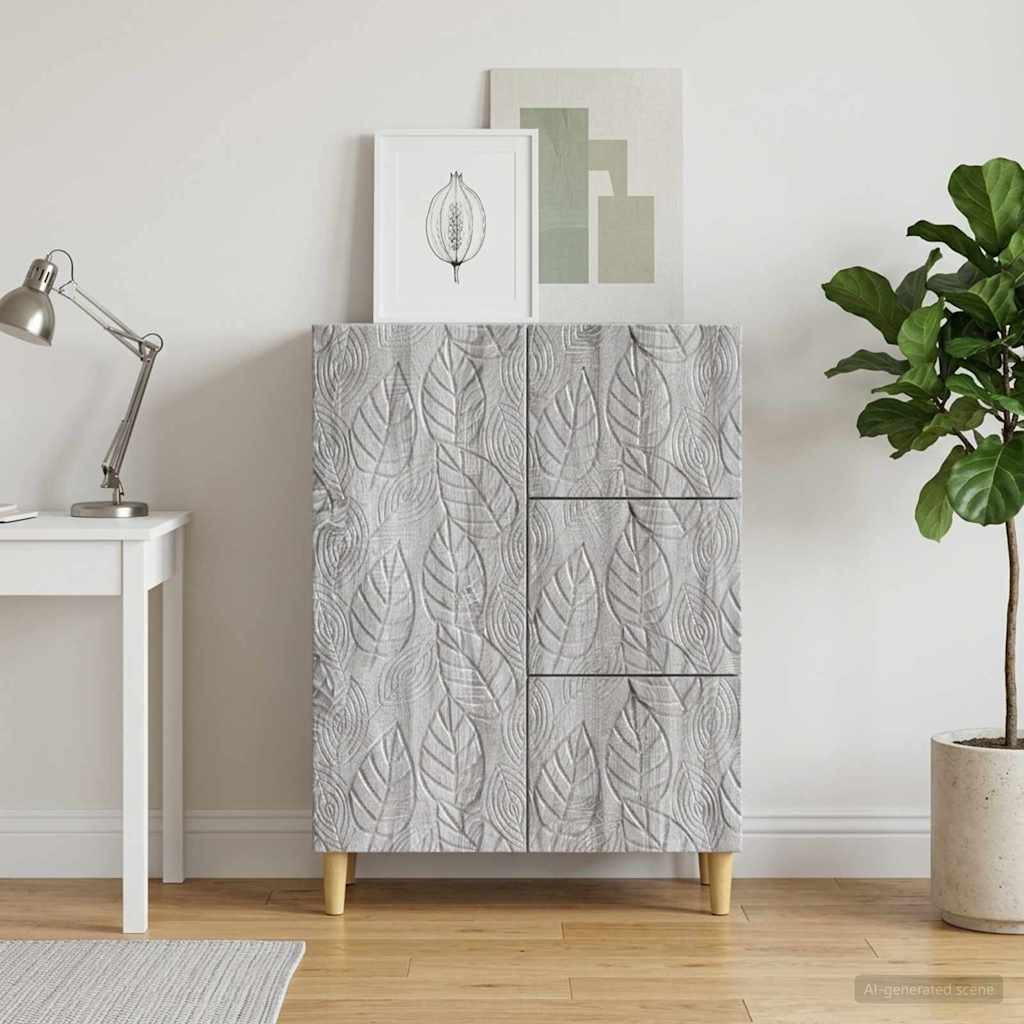 vidaXL Bufet Szary Sonoma 66 x 34,5 x 90 cm Drewno inżynieryjne