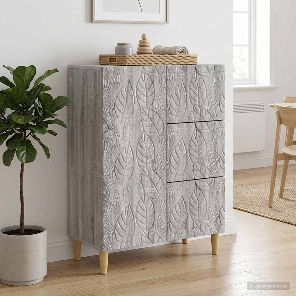 vidaXL Bufet Szary Sonoma 66 x 34,5 x 90 cm Drewno inżynieryjne