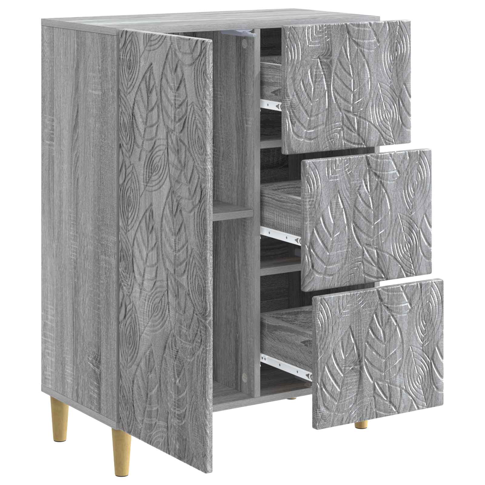 vidaXL Bufet Szary Sonoma 66 x 34,5 x 90 cm Drewno inżynieryjne