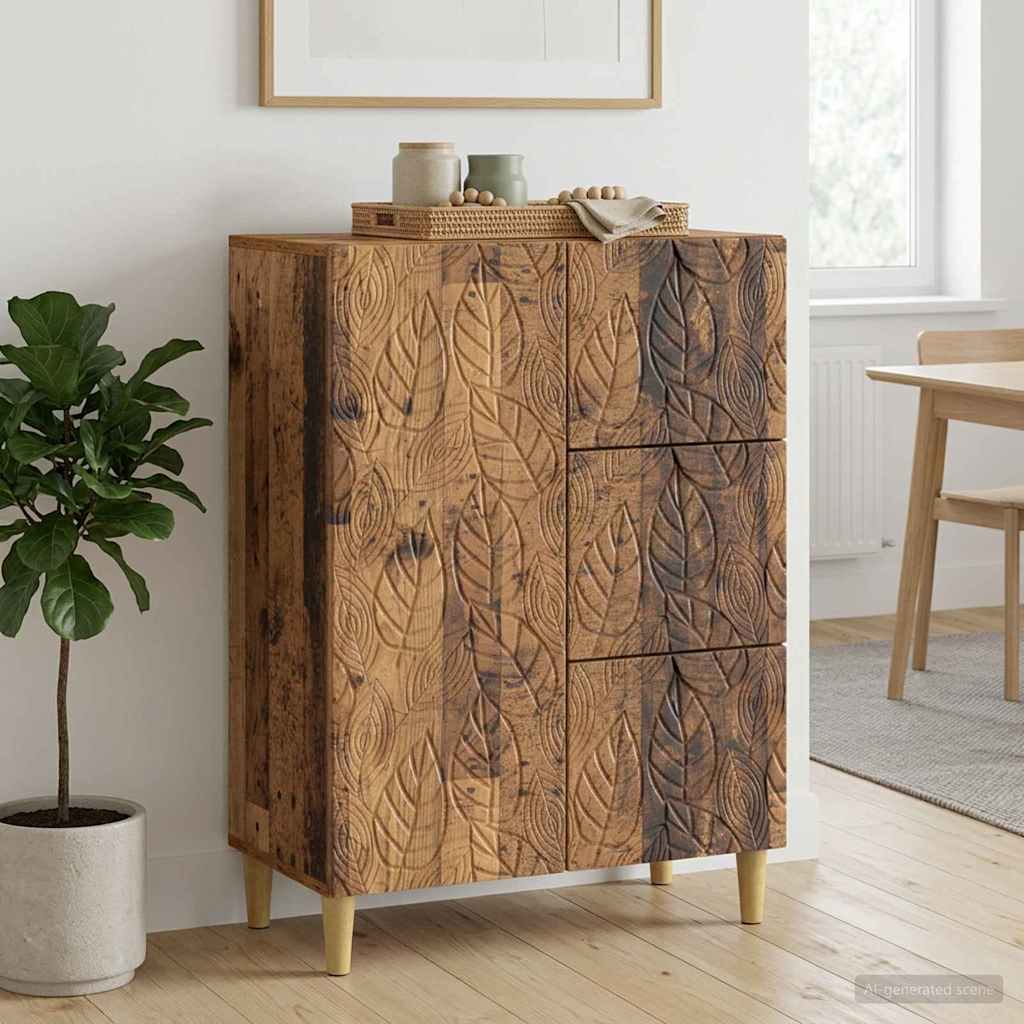 vidaXL Bufet Stare drewno 66 x 34,5 x 90 cm Drewno inżynieryjne
