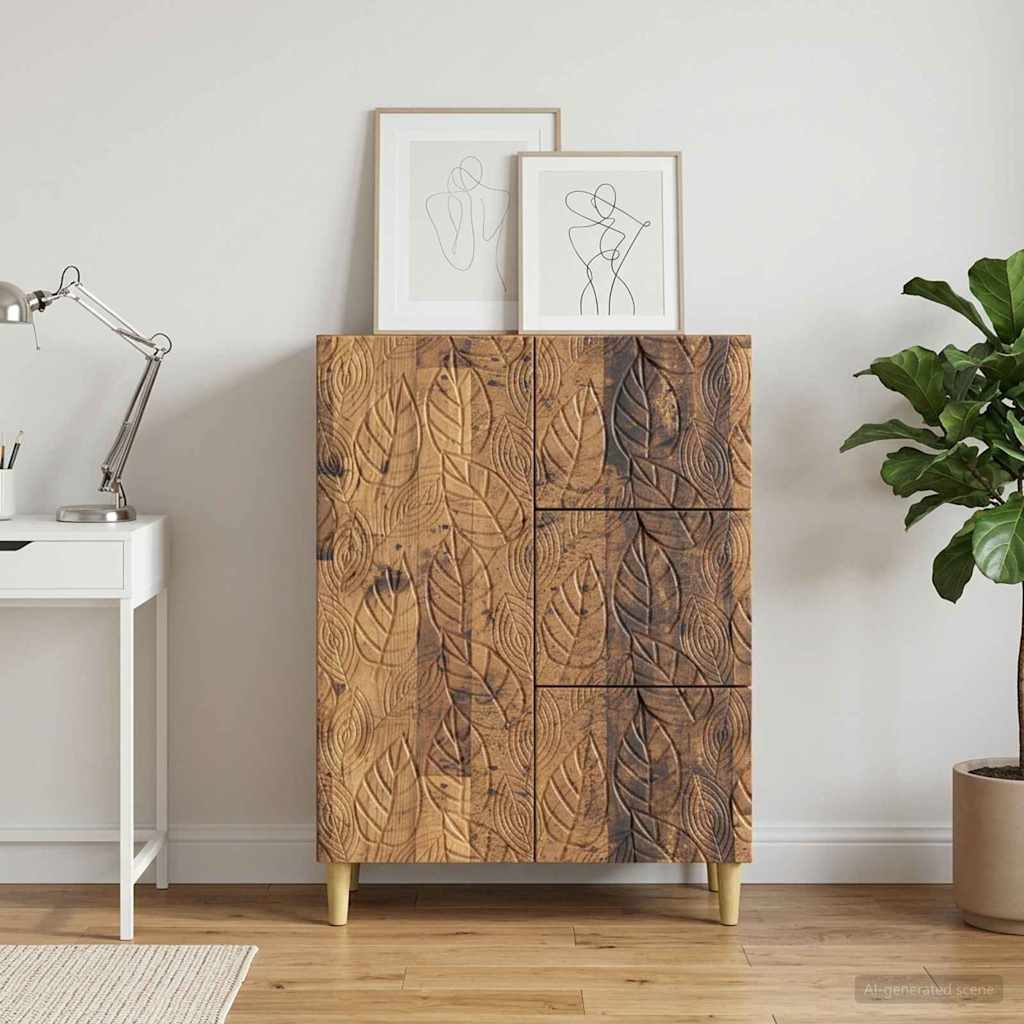 vidaXL Bufet Stare drewno 66 x 34,5 x 90 cm Drewno inżynieryjne