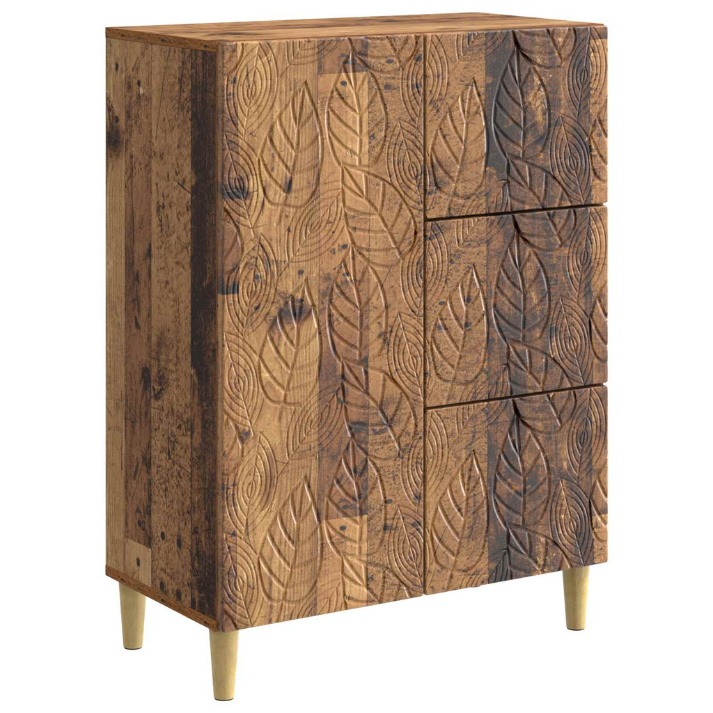 vidaXL Bufet Stare drewno 66 x 34,5 x 90 cm Drewno inżynieryjne