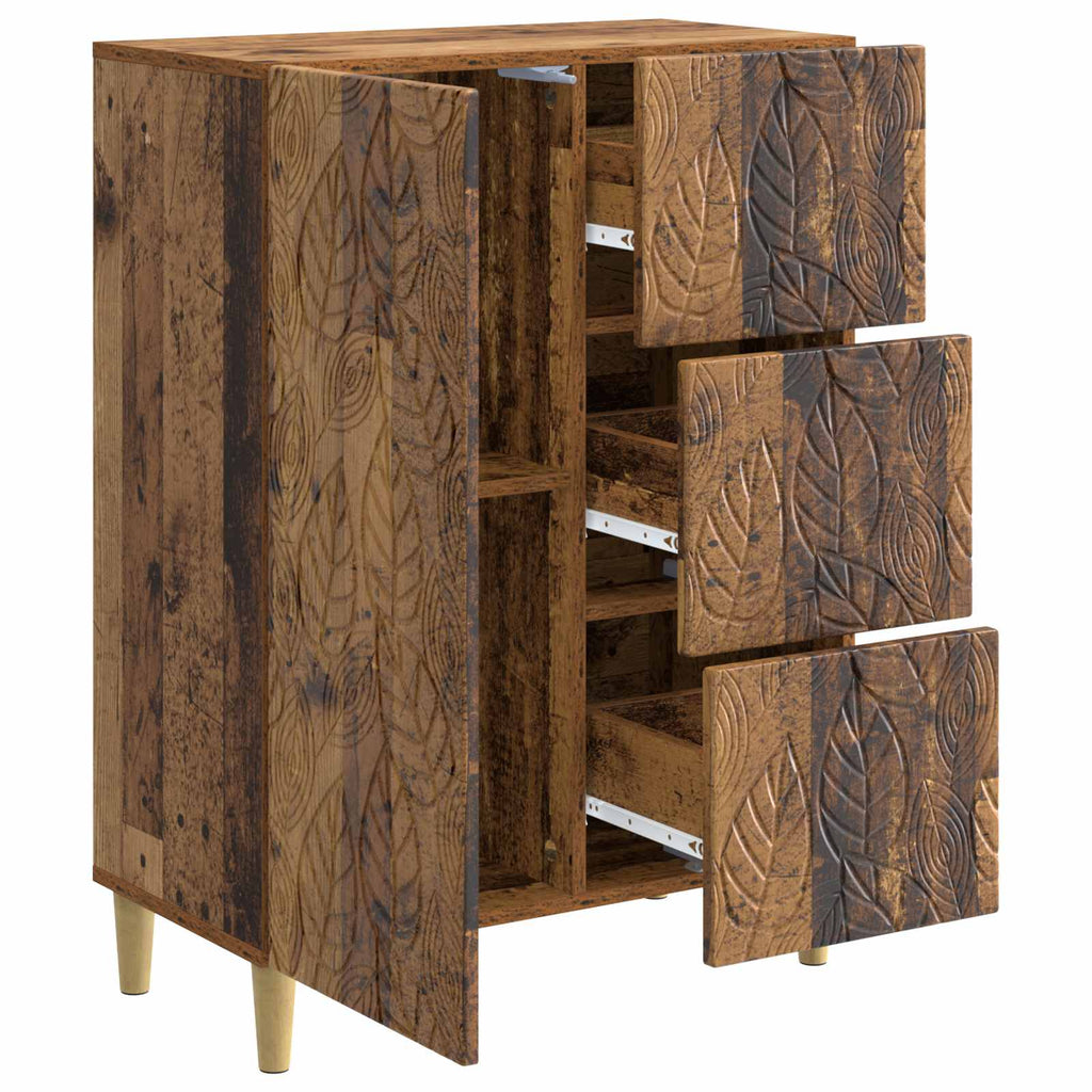 vidaXL Bufet Stare drewno 66 x 34,5 x 90 cm Drewno inżynieryjne
