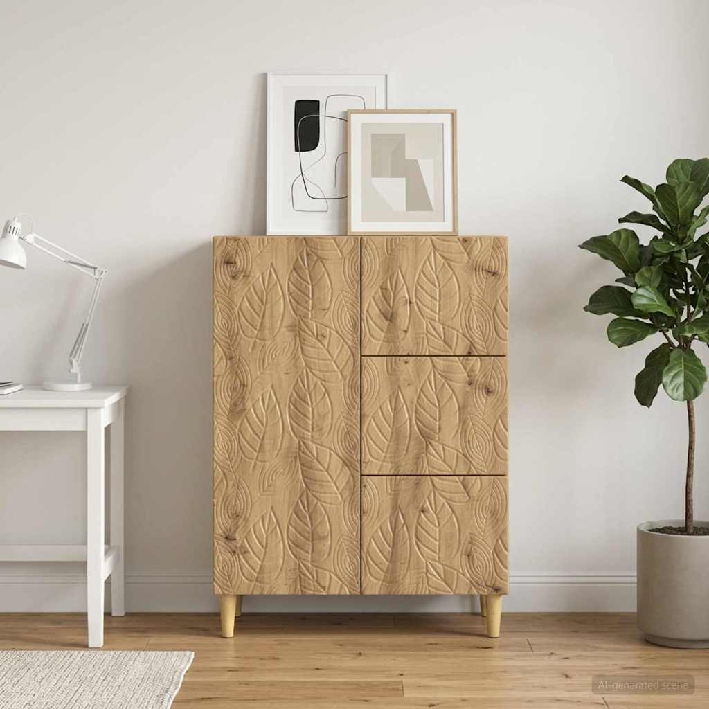 vidaXL Bufet Dąb artisan 66 x 34,5 x 90 cm Drewno inżynieryjne