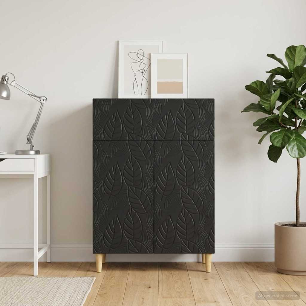 vidaXL Bufet Czarny 66 x 34,5 x 90 cm Drewno inżynieryjne