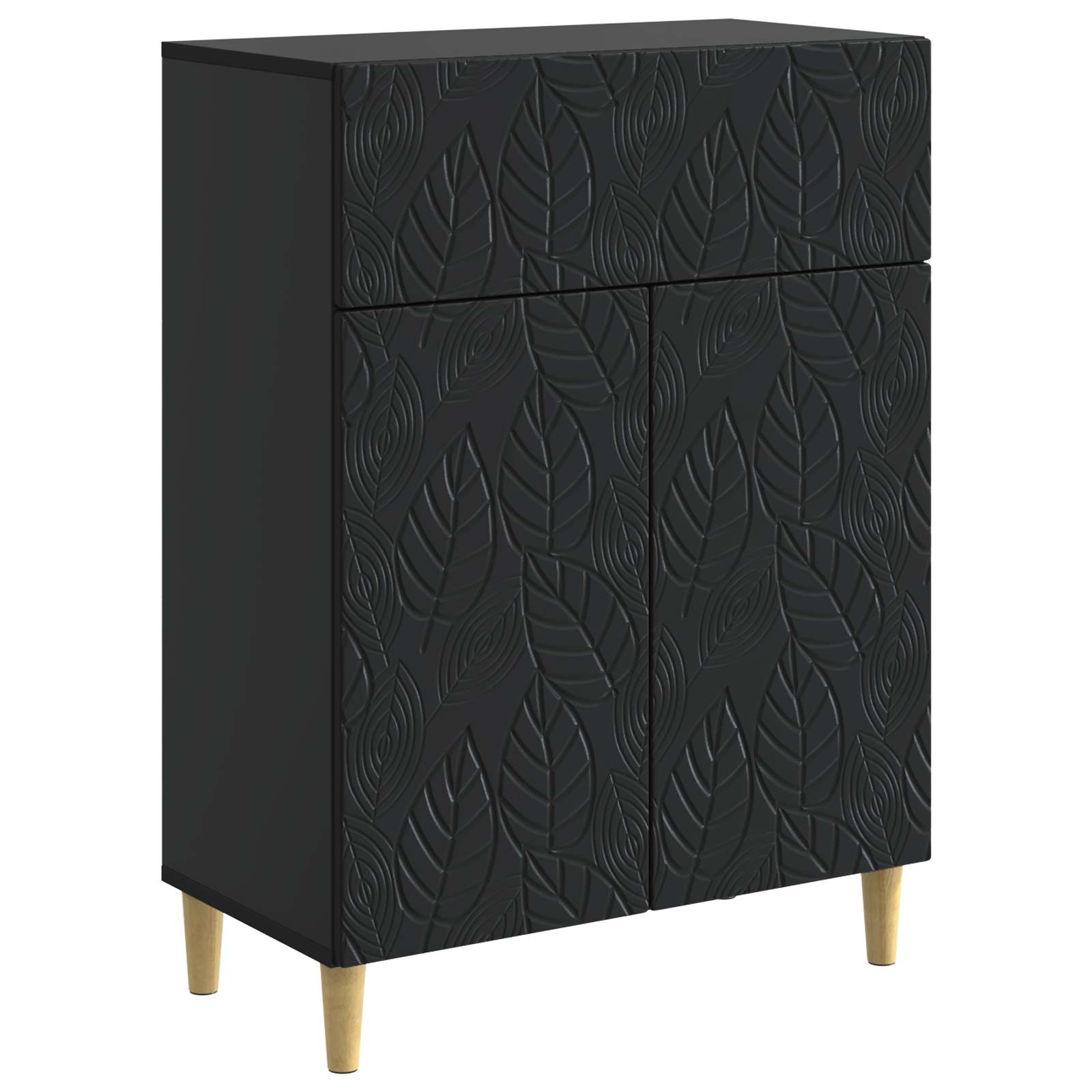 vidaXL Bufet Czarny 66 x 34,5 x 90 cm Drewno inżynieryjne