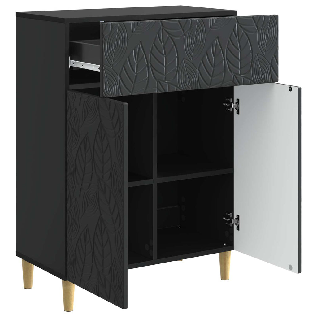 vidaXL Bufet Czarny 66 x 34,5 x 90 cm Drewno inżynieryjne