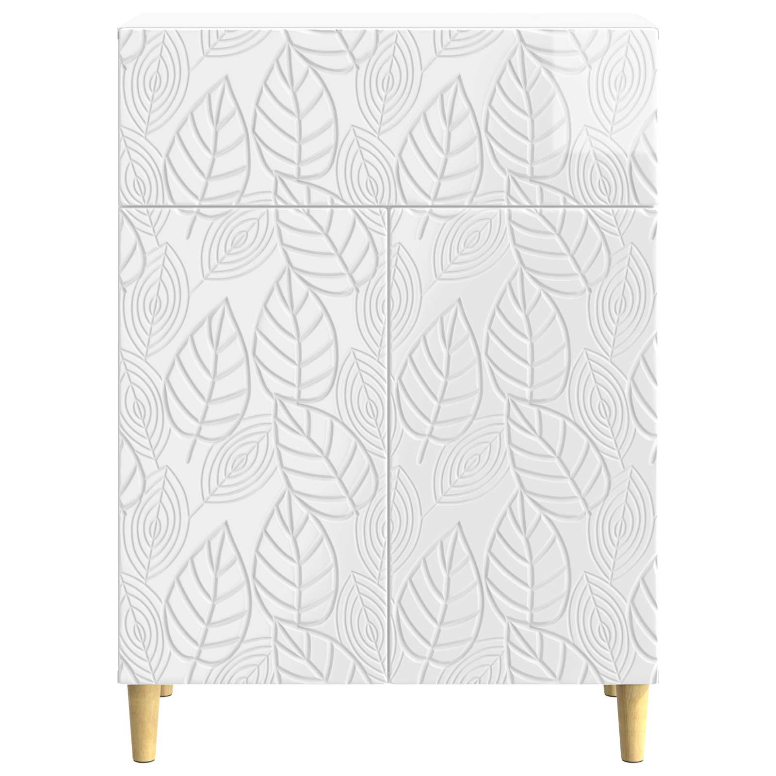 vidaXL Bufet Biały wysoki połysk 66 x 34,5 x 90 cm Drewno inżynieryjne