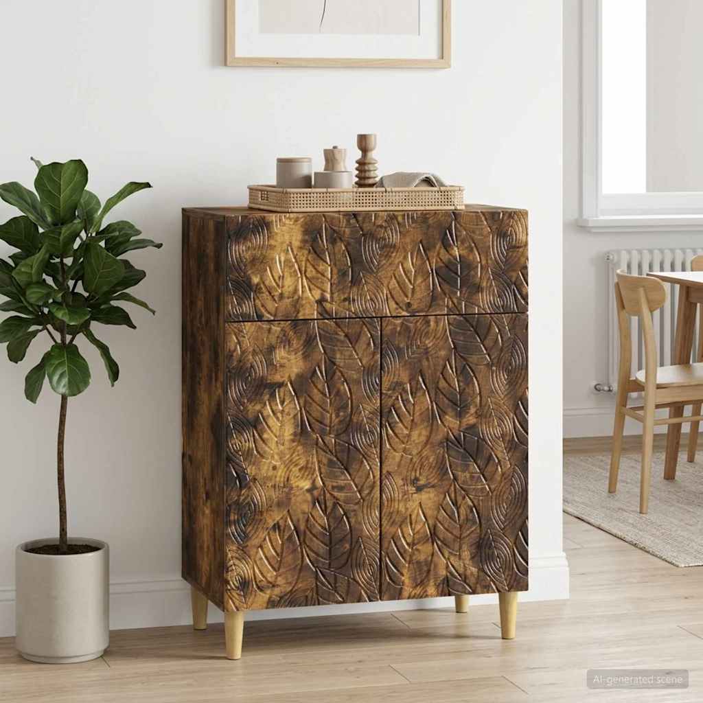 vidaXL Bufet Dąb wędzony 66 x 34,5 x 90 cm Drewno inżynieryjne