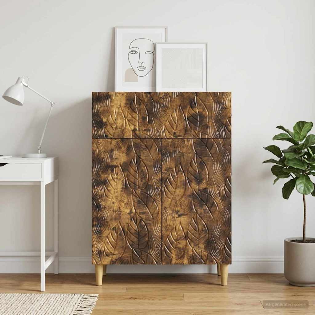 vidaXL Bufet Dąb wędzony 66 x 34,5 x 90 cm Drewno inżynieryjne