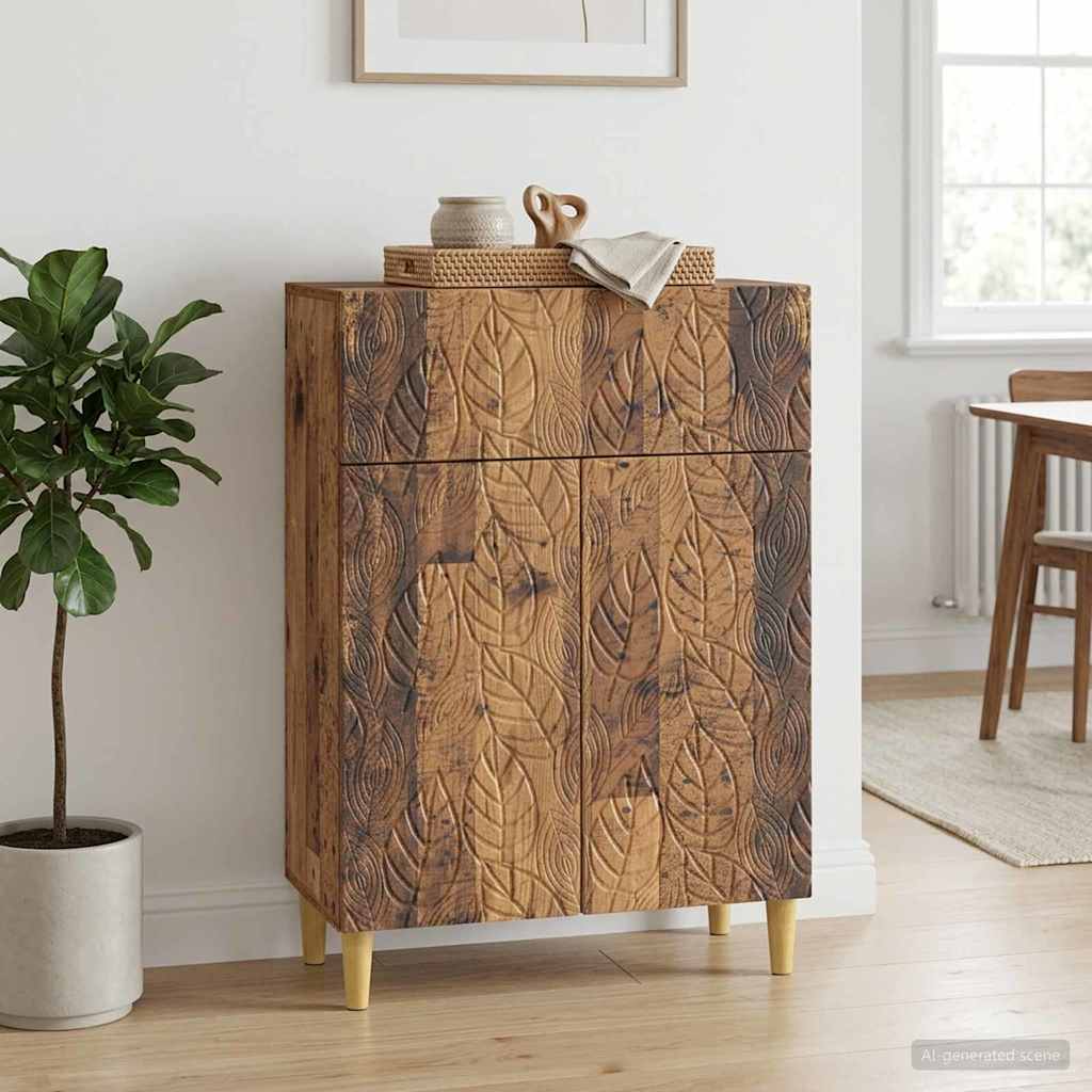 vidaXL Bufet Stare drewno 66 x 34,5 x 90 cm Drewno inżynieryjne