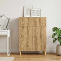vidaXL Bufet Dąb artisan 66 x 34,5 x 90 cm Drewno inżynieryjne