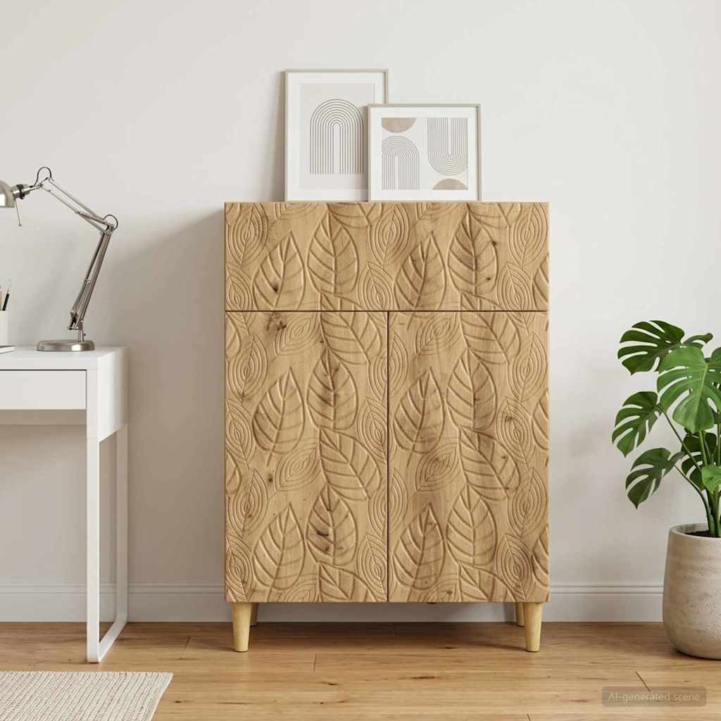 vidaXL Bufet Dąb artisan 66 x 34,5 x 90 cm Drewno inżynieryjne