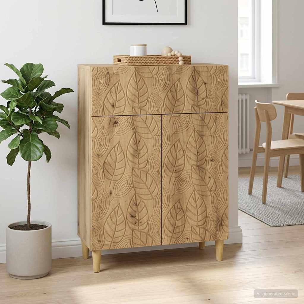 vidaXL Bufet Dąb artisan 66 x 34,5 x 90 cm Drewno inżynieryjne