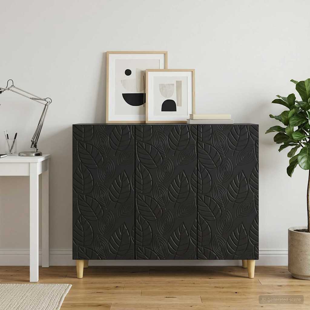 vidaXL Bufet Czarny 89 x 34,5 x 80 cm Drewno inżynieryjne