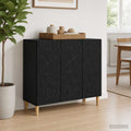vidaXL Bufet Czarny 89 x 34,5 x 80 cm Drewno inżynieryjne