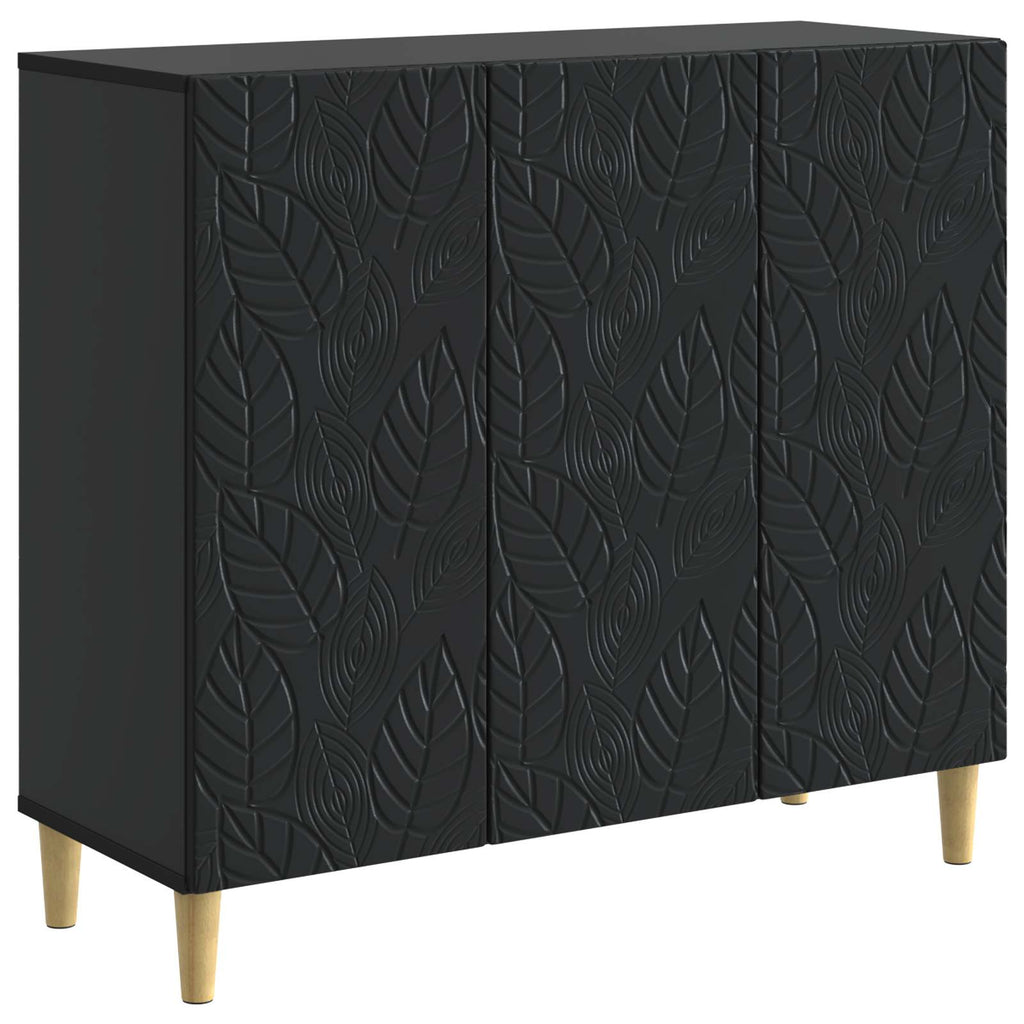 vidaXL Bufet Czarny 89 x 34,5 x 80 cm Drewno inżynieryjne