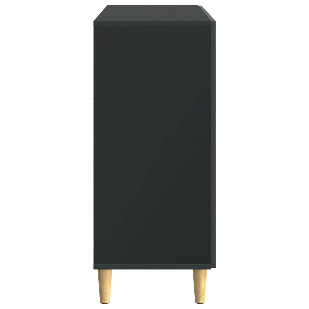 vidaXL Bufet Czarny 89 x 34,5 x 80 cm Drewno inżynieryjne