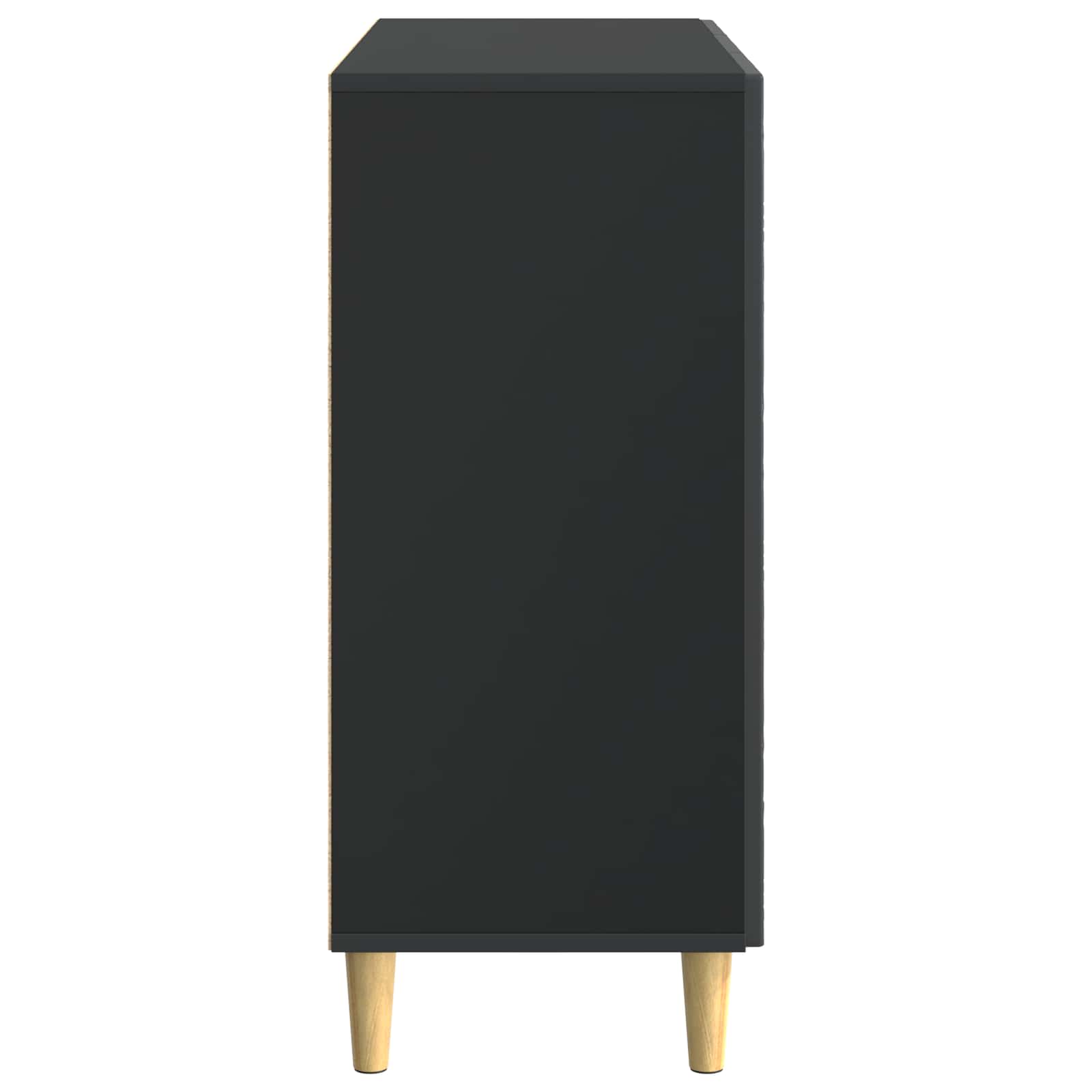 vidaXL Bufet Czarny 89 x 34,5 x 80 cm Drewno inżynieryjne