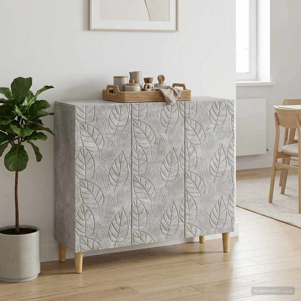 vidaXL Bufet Betonowy szary 89 x 34,5 x 80 cm Drewno inżynieryjne