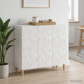 vidaXL Bufet Biały wysoki połysk 89 x 34,5 x 80 cm Drewno inżynieryjne