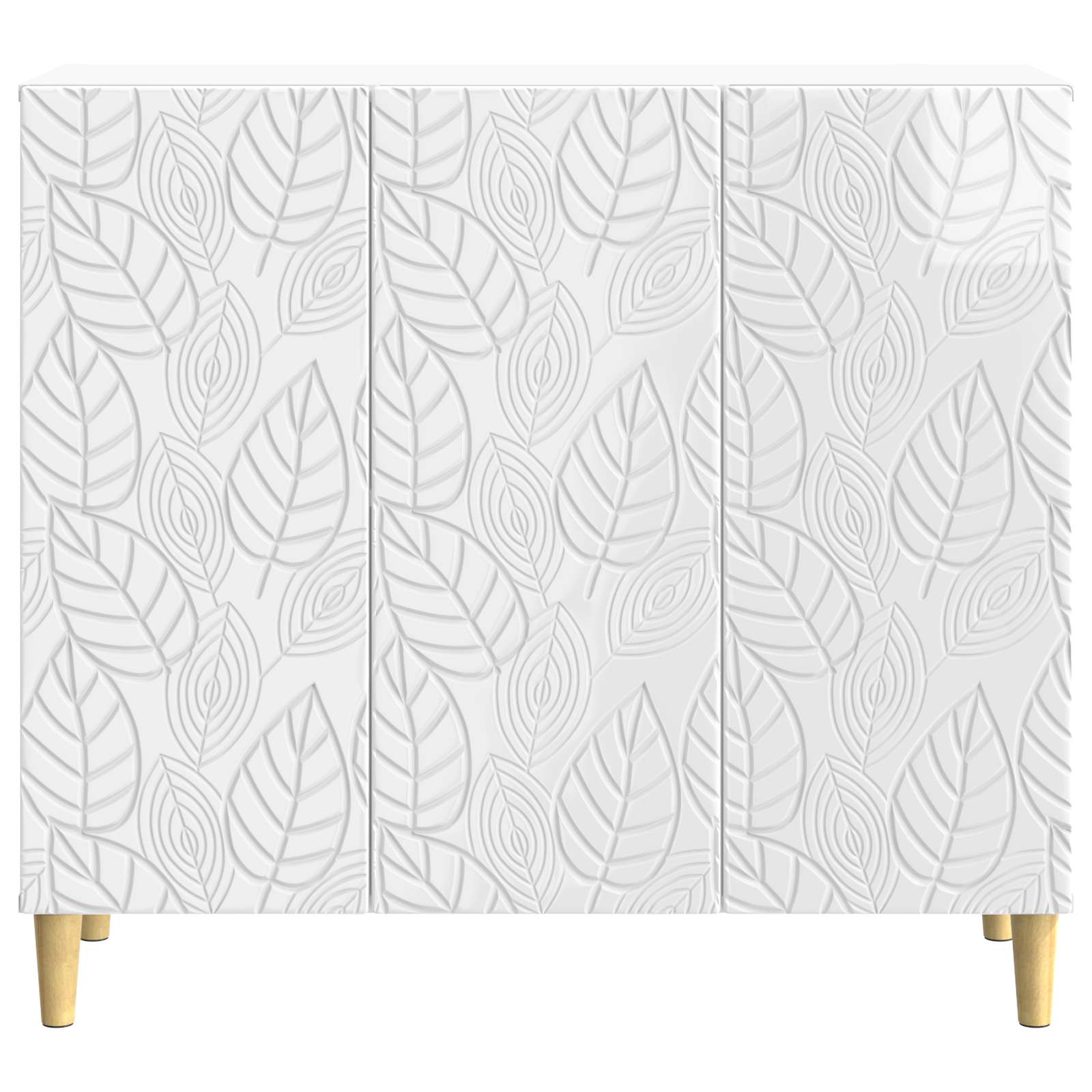 vidaXL Bufet Biały wysoki połysk 89 x 34,5 x 80 cm Drewno inżynieryjne