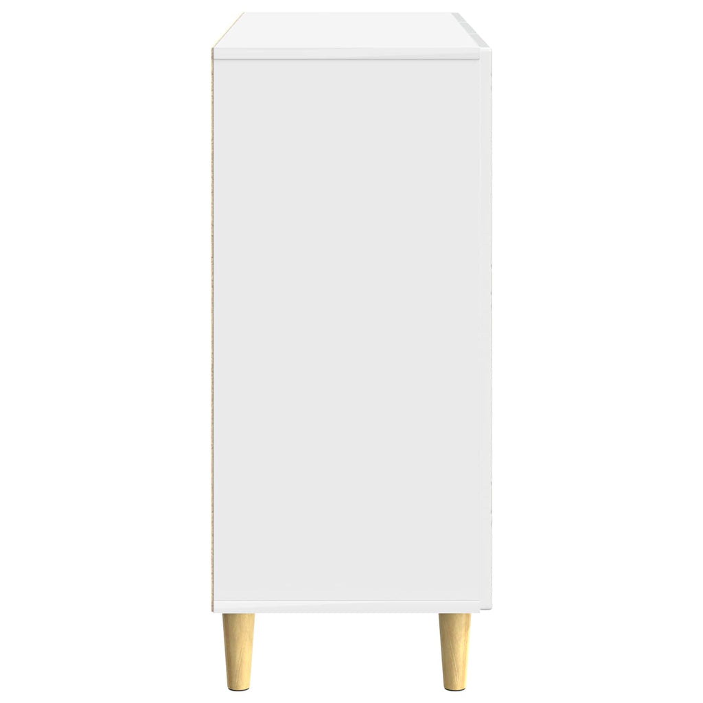 vidaXL Bufet Biały wysoki połysk 89 x 34,5 x 80 cm Drewno inżynieryjne