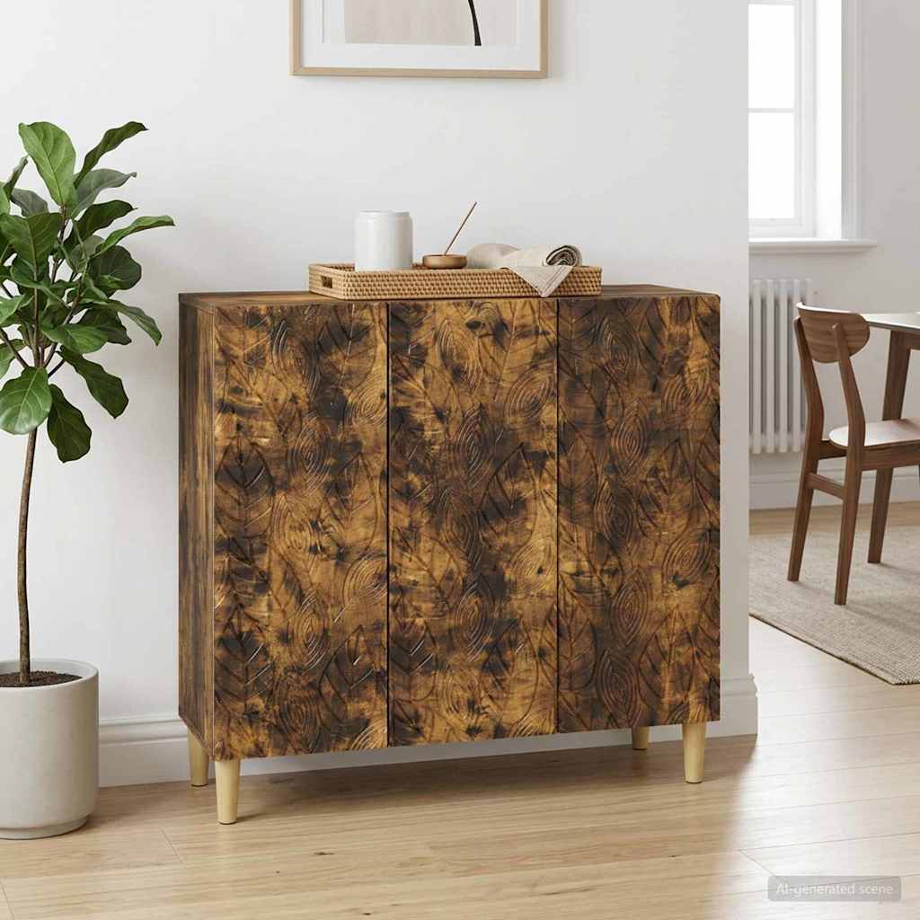 vidaXL Bufet Dąb wędzony 89 x 34,5 x 80 cm Drewno inżynieryjne