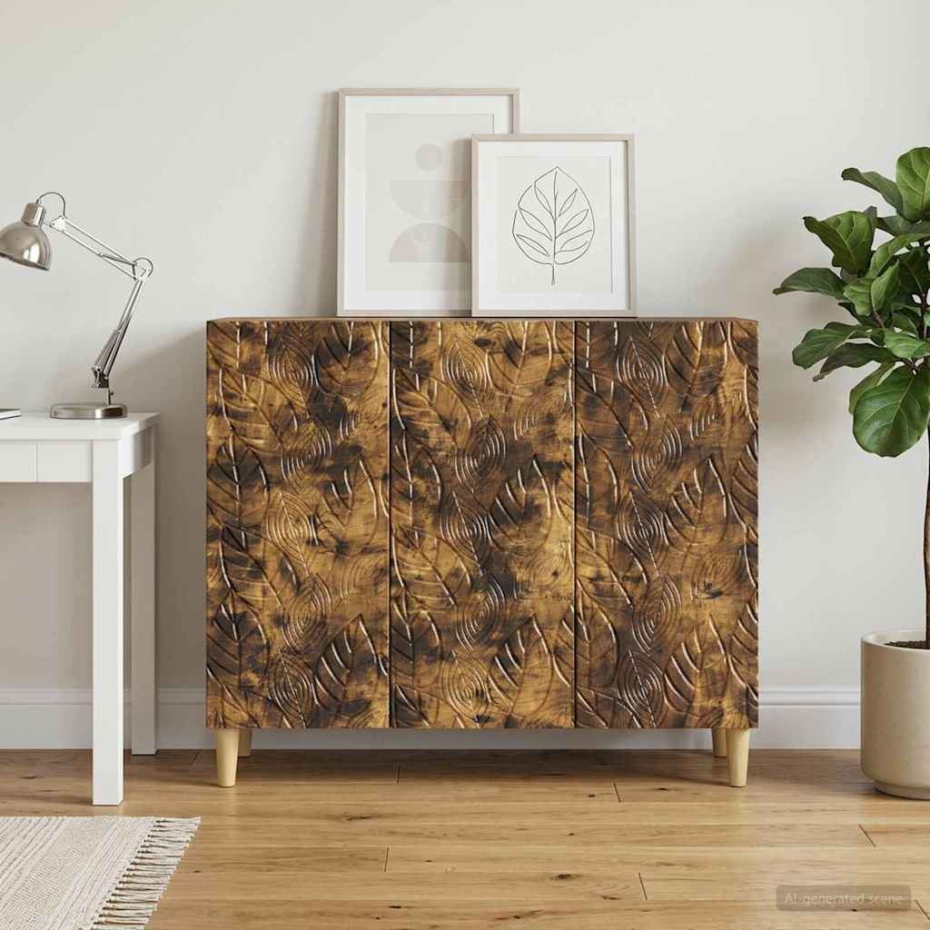 vidaXL Bufet Dąb wędzony 89 x 34,5 x 80 cm Drewno inżynieryjne