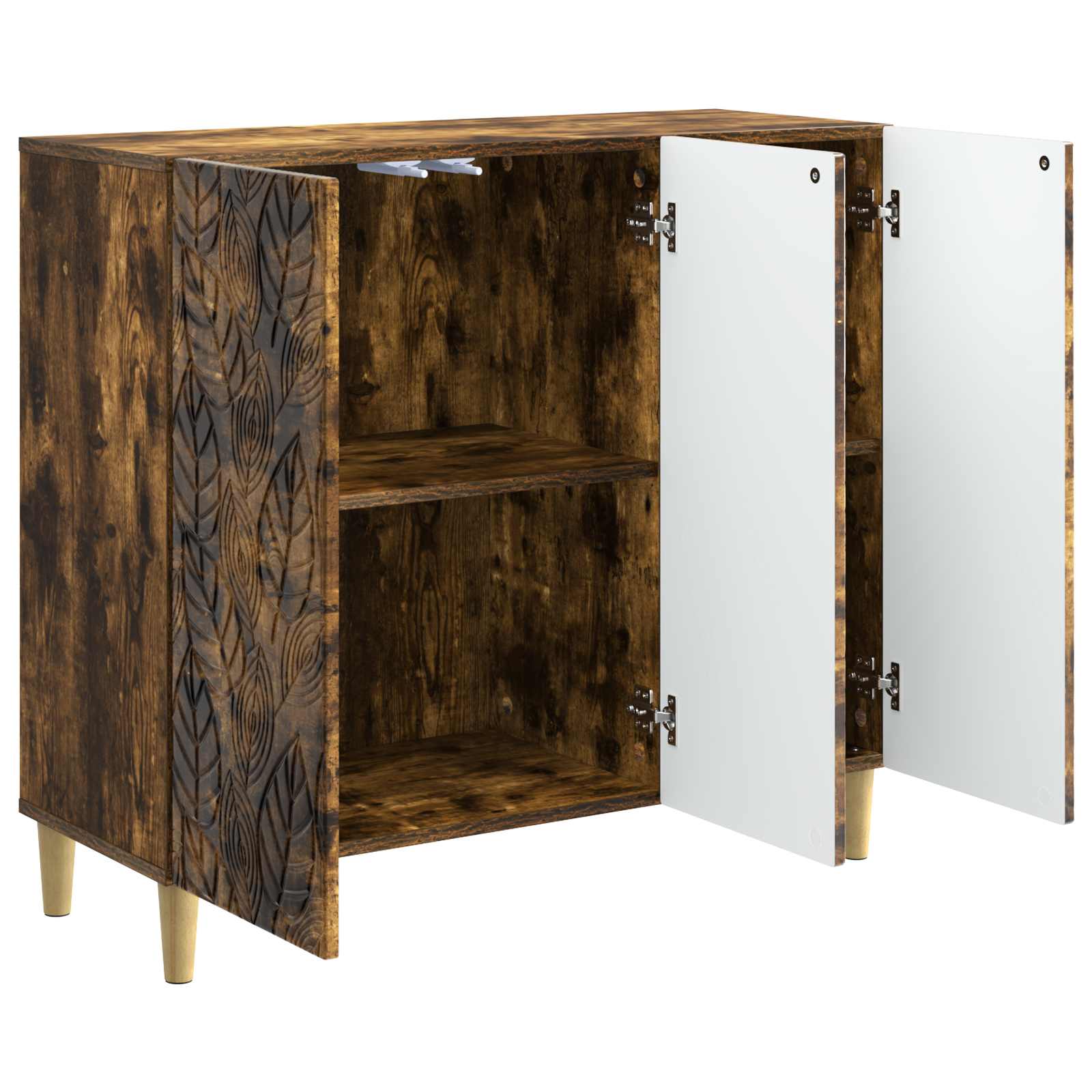 vidaXL Bufet Dąb wędzony 89 x 34,5 x 80 cm Drewno inżynieryjne