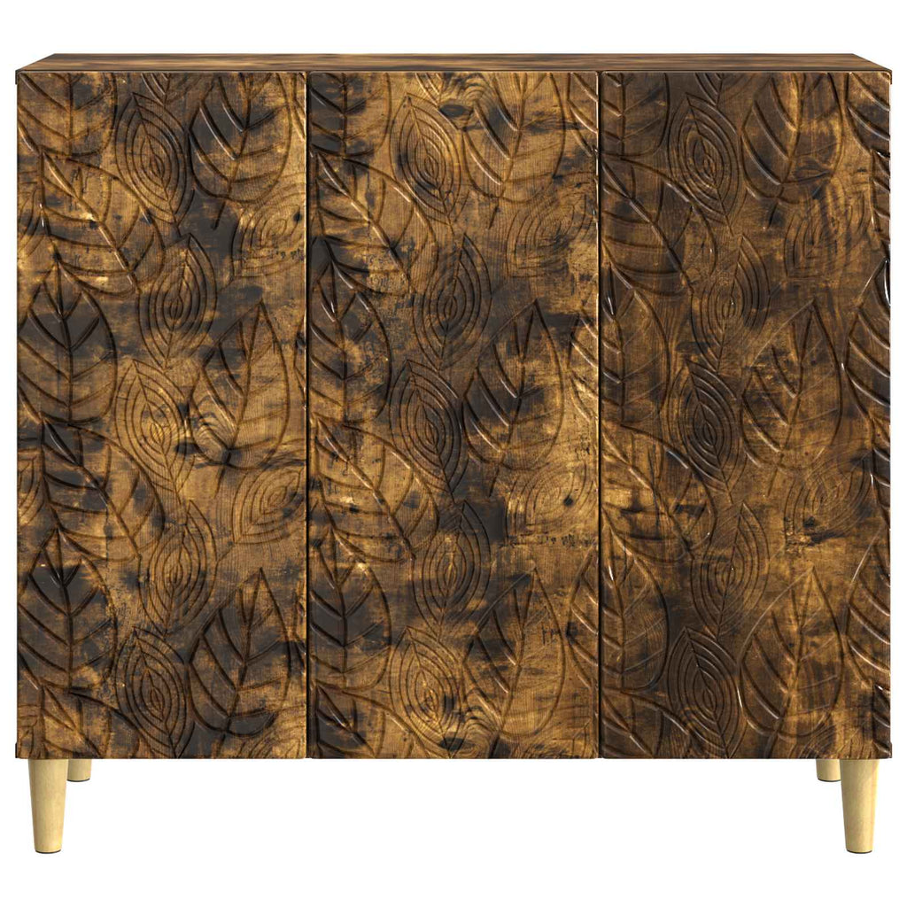 vidaXL Bufet Dąb wędzony 89 x 34,5 x 80 cm Drewno inżynieryjne