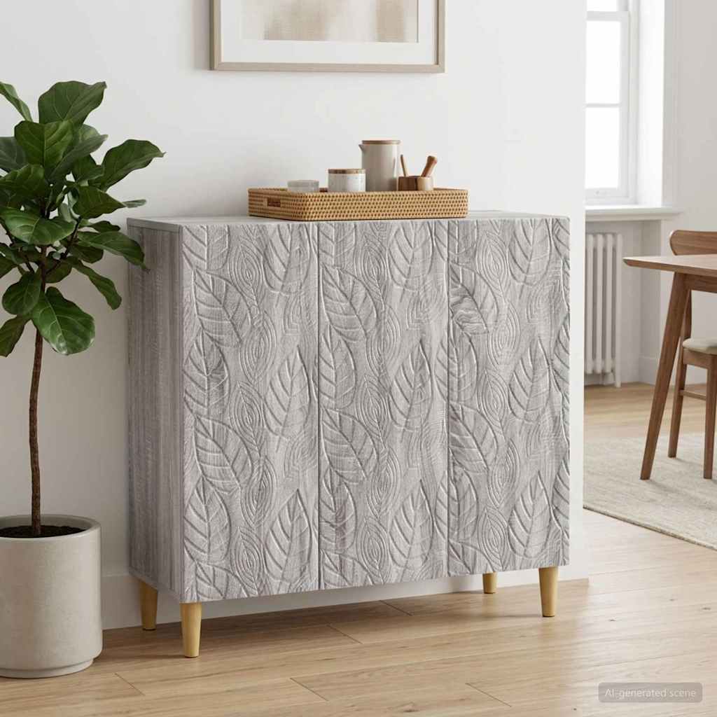 vidaXL Bufet Szary Sonoma 89 x 34,5 x 80 cm Drewno inżynieryjne