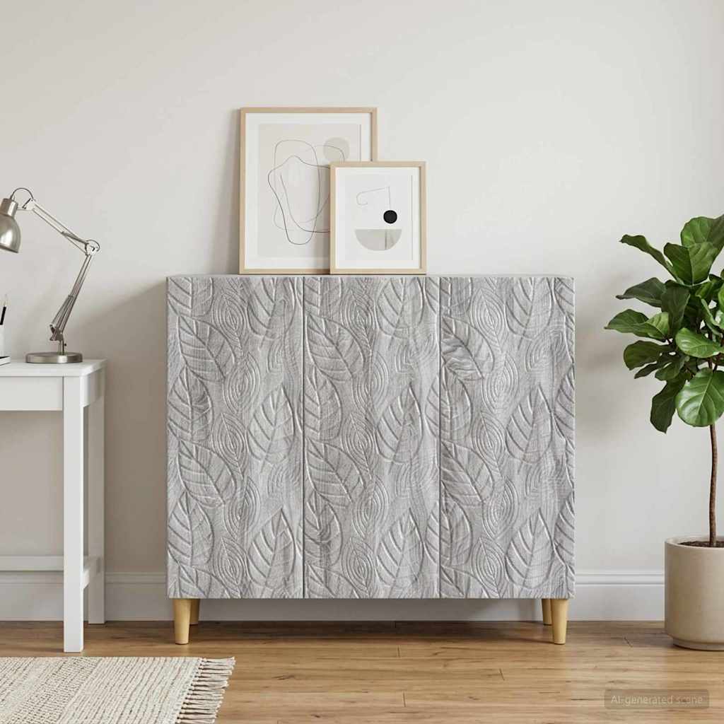 vidaXL Bufet Szary Sonoma 89 x 34,5 x 80 cm Drewno inżynieryjne
