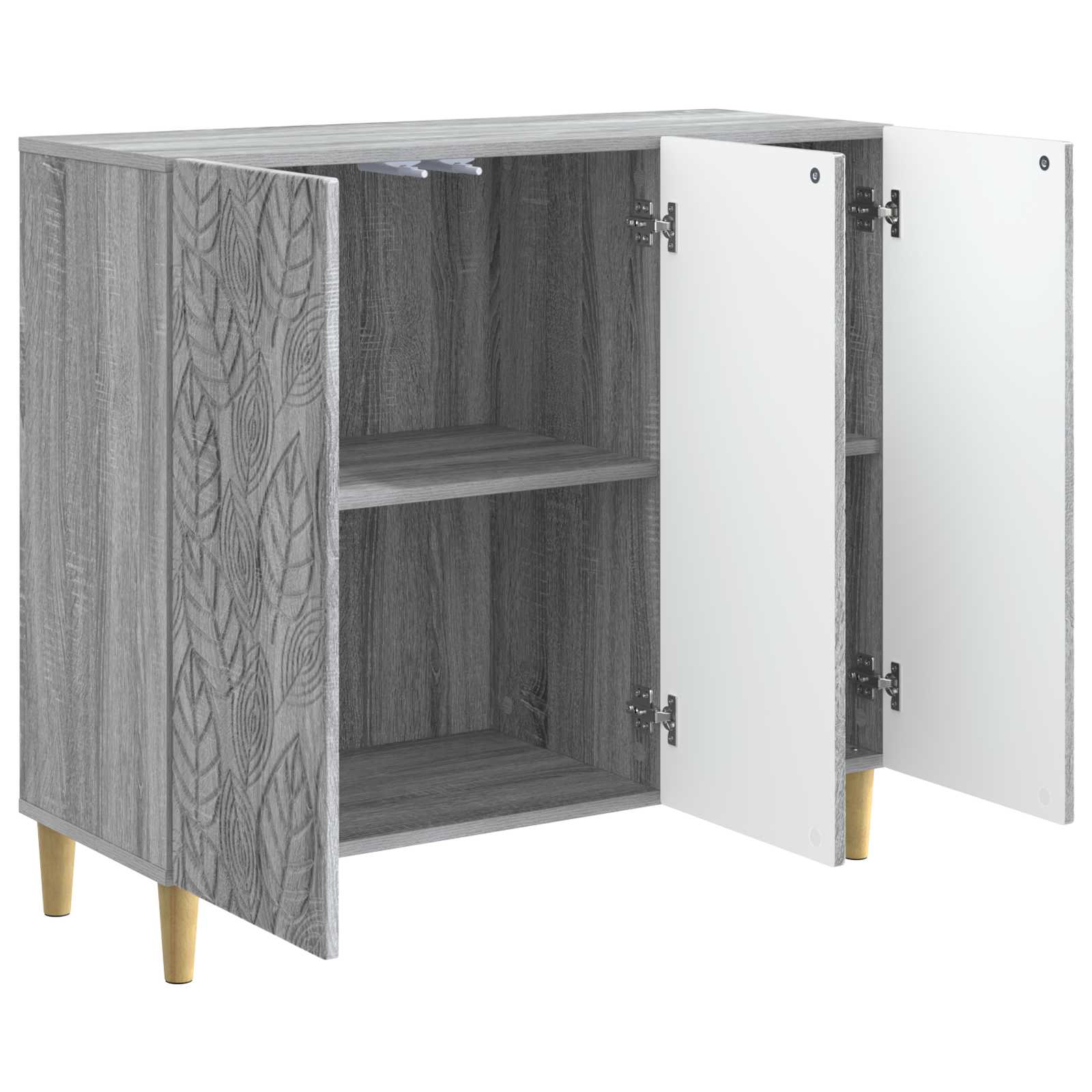 vidaXL Bufet Szary Sonoma 89 x 34,5 x 80 cm Drewno inżynieryjne