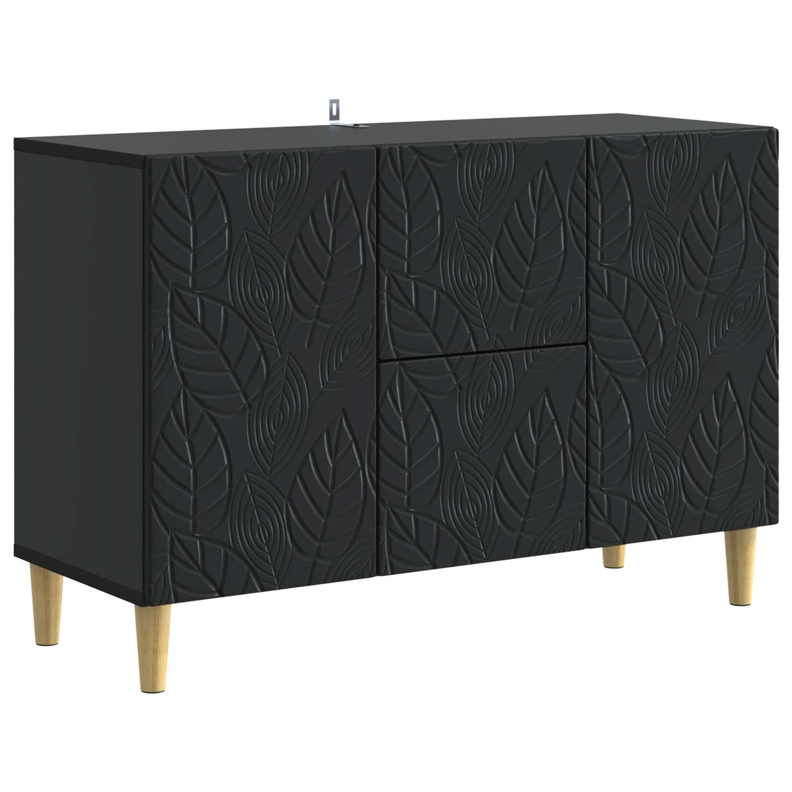 vidaXL Bufet Czarny 89 x 34,5 x 60 cm Drewno inżynieryjne