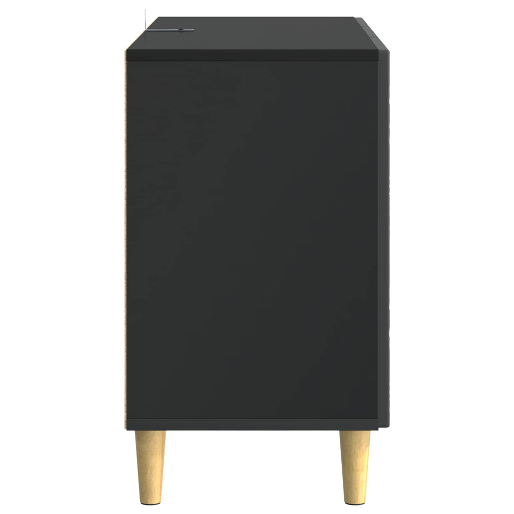vidaXL Bufet Czarny 89 x 34,5 x 60 cm Drewno inżynieryjne
