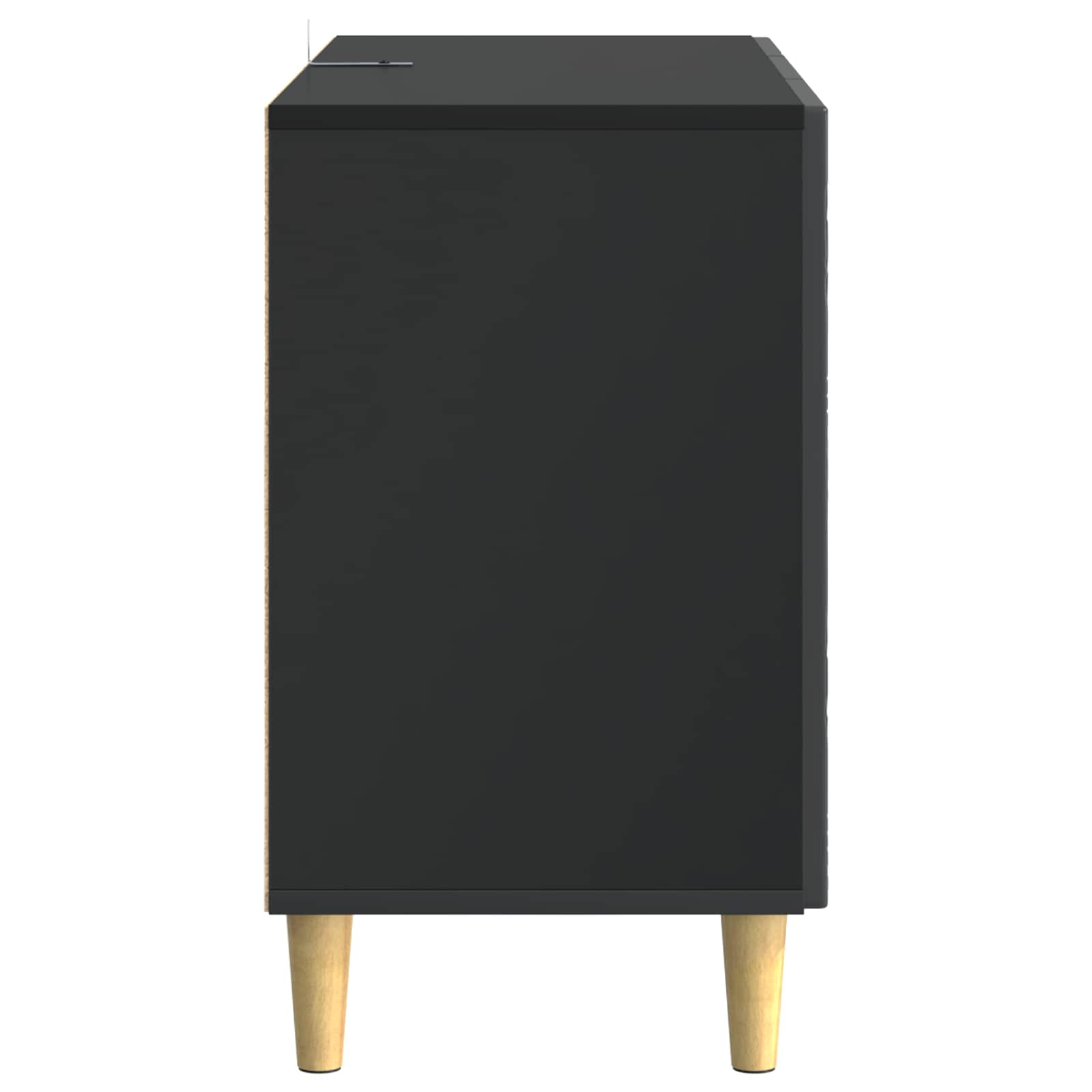 vidaXL Bufet Czarny 89 x 34,5 x 60 cm Drewno inżynieryjne