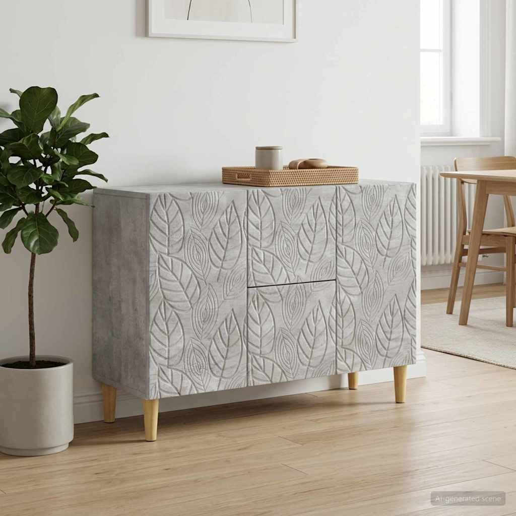 vidaXL Bufet Betonowy szary 89 x 34,5 x 60 cm Drewno inżynieryjne