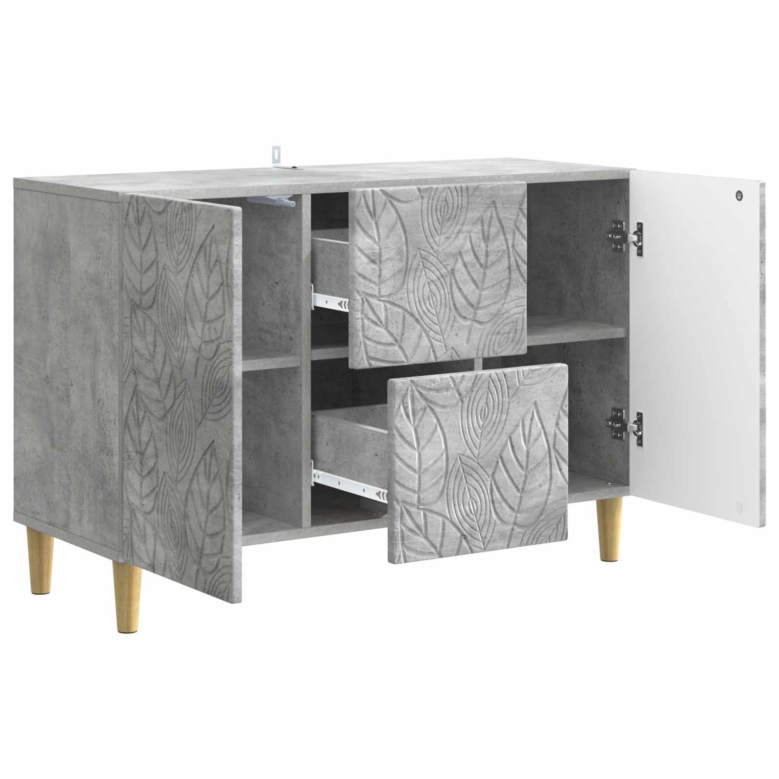 vidaXL Bufet Betonowy szary 89 x 34,5 x 60 cm Drewno inżynieryjne