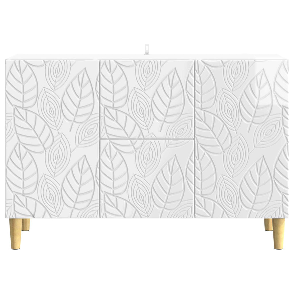 vidaXL Bufet Biały wysoki połysk 89 x 34,5 x 60 cm Drewno inżynieryjne