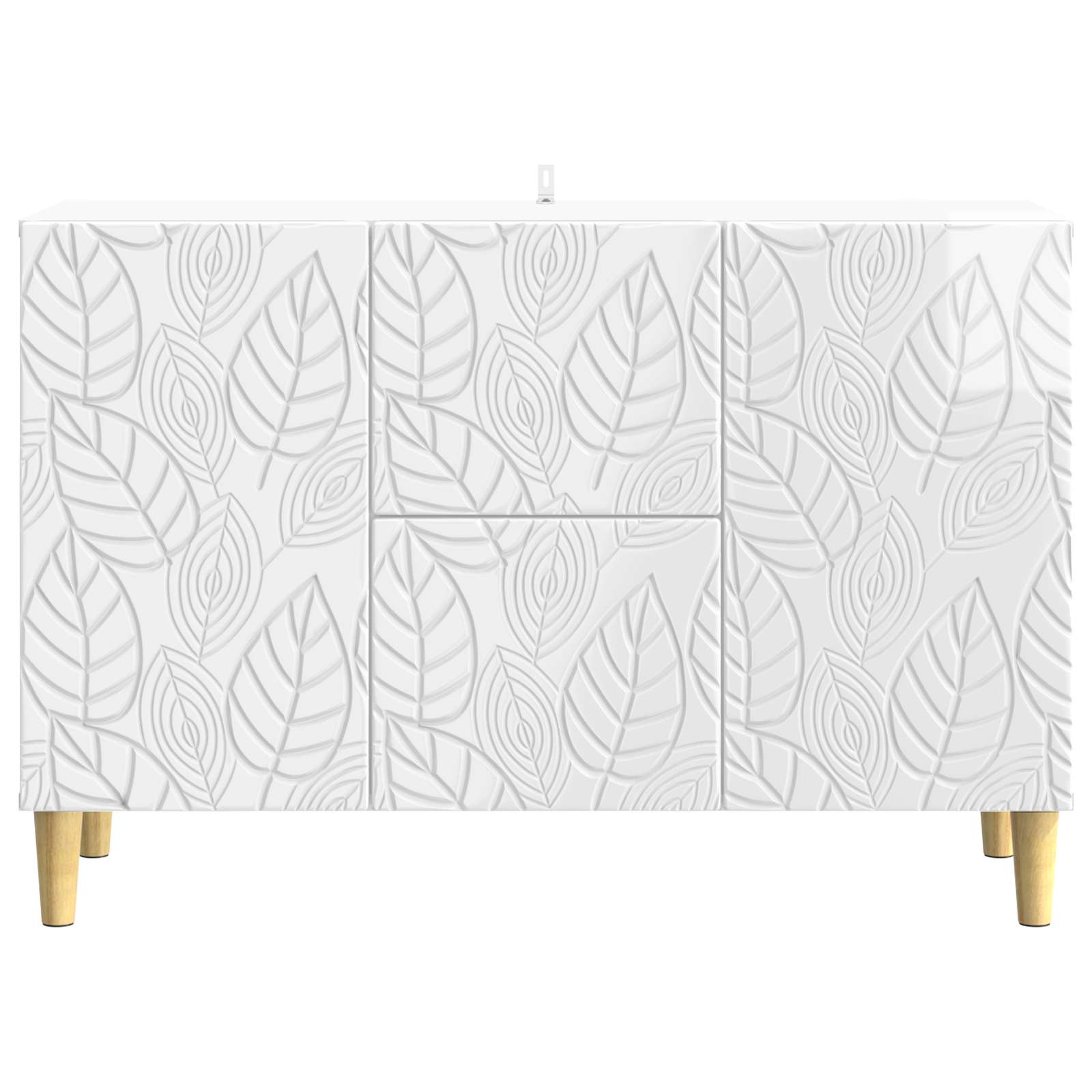 vidaXL Bufet Biały wysoki połysk 89 x 34,5 x 60 cm Drewno inżynieryjne