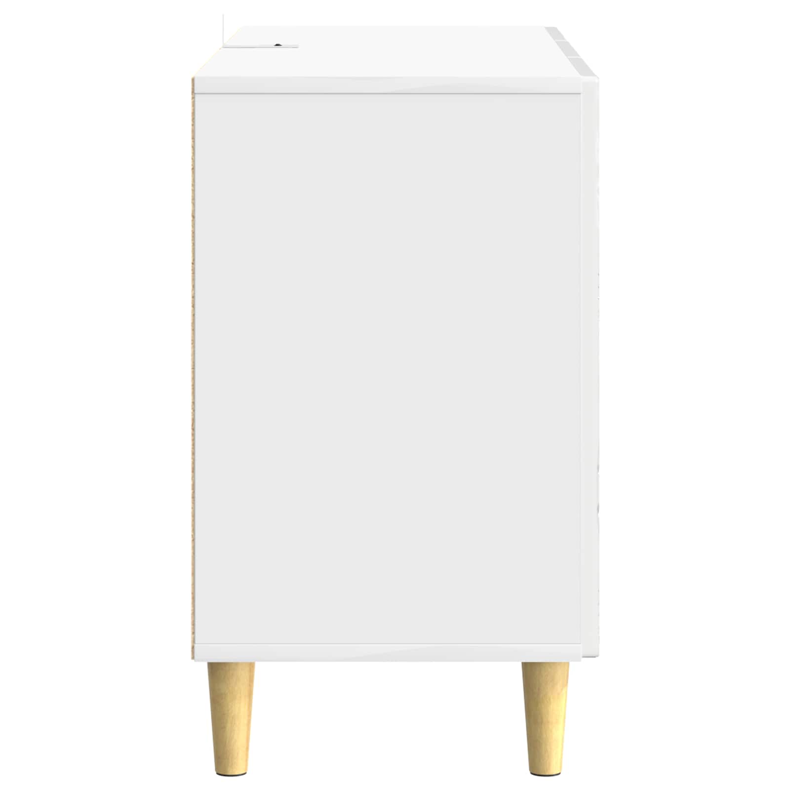 vidaXL Bufet Biały wysoki połysk 89 x 34,5 x 60 cm Drewno inżynieryjne