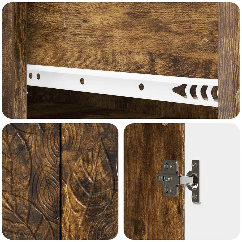 vidaXL Bufet Dąb wędzony 89 x 34,5 x 60 cm Drewno inżynieryjne