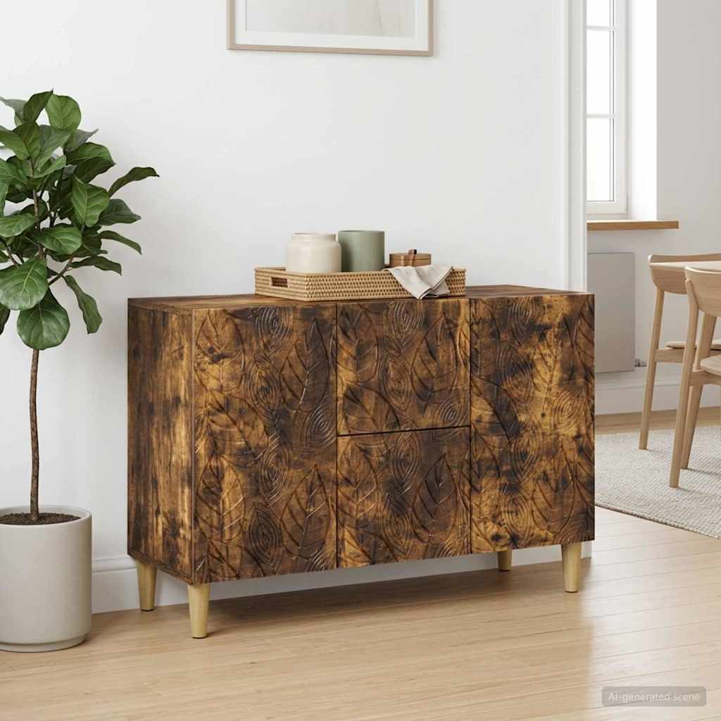 vidaXL Bufet Dąb wędzony 89 x 34,5 x 60 cm Drewno inżynieryjne