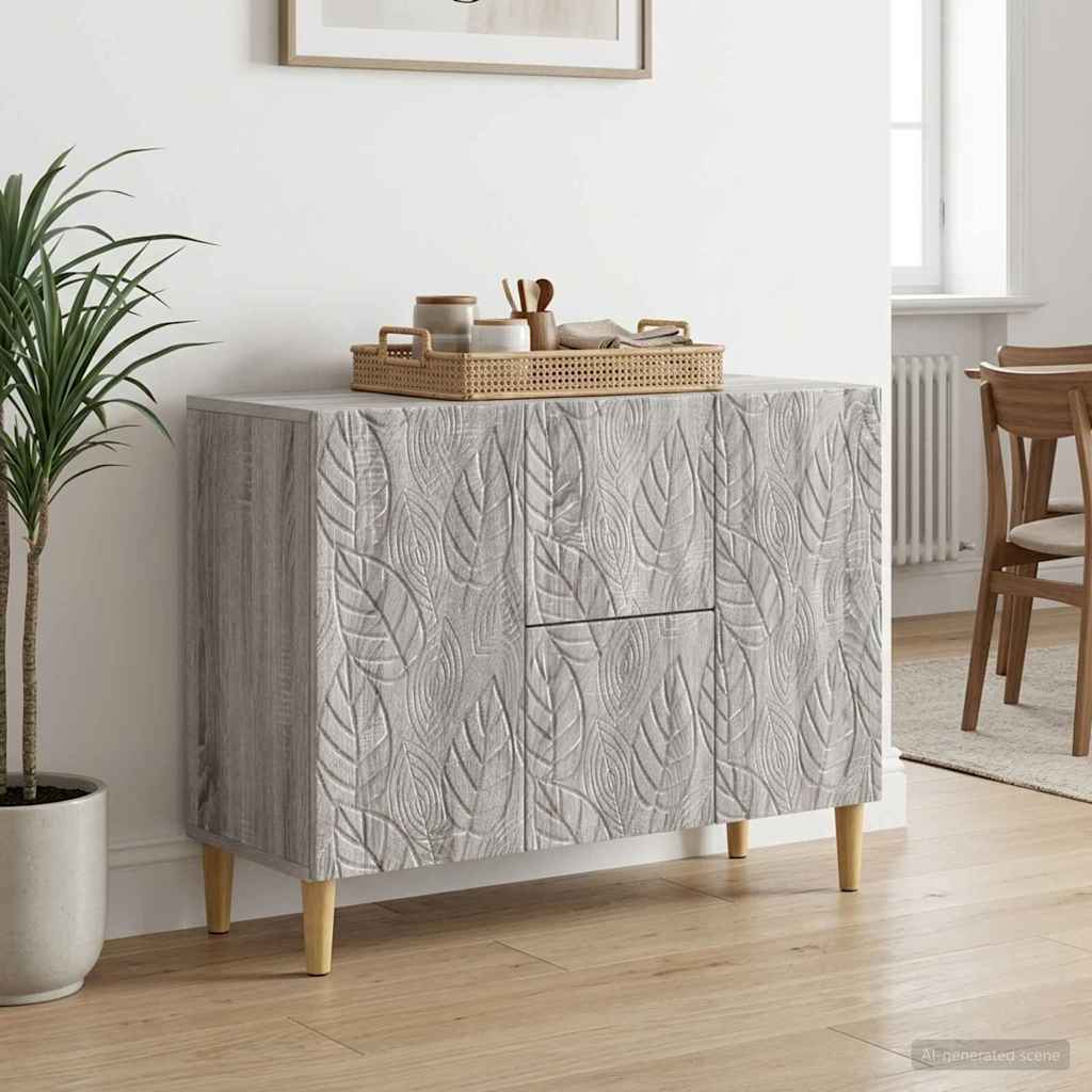 vidaXL Bufet Szary Sonoma 89 x 34,5 x 60 cm Drewno inżynieryjne