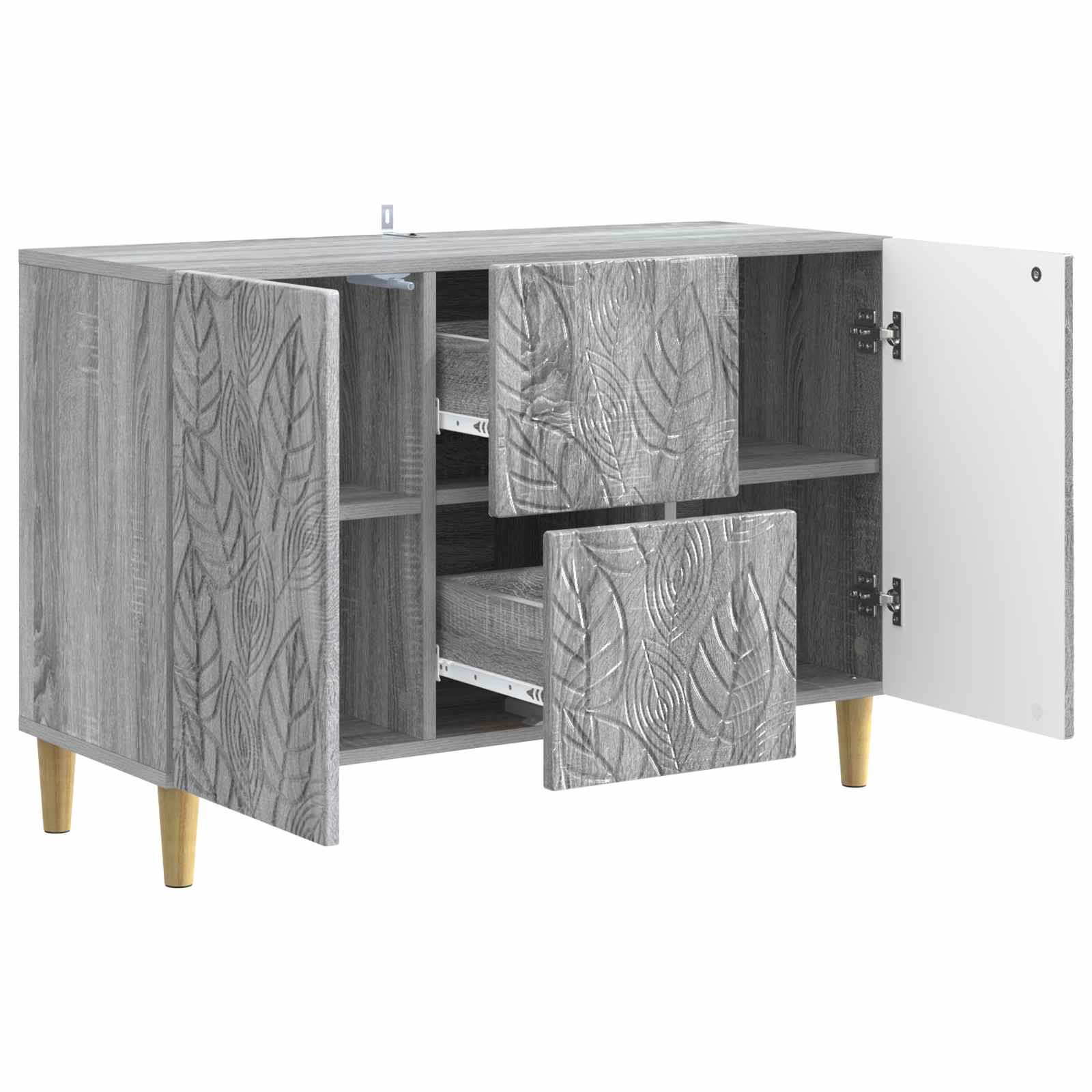 vidaXL Bufet Szary Sonoma 89 x 34,5 x 60 cm Drewno inżynieryjne