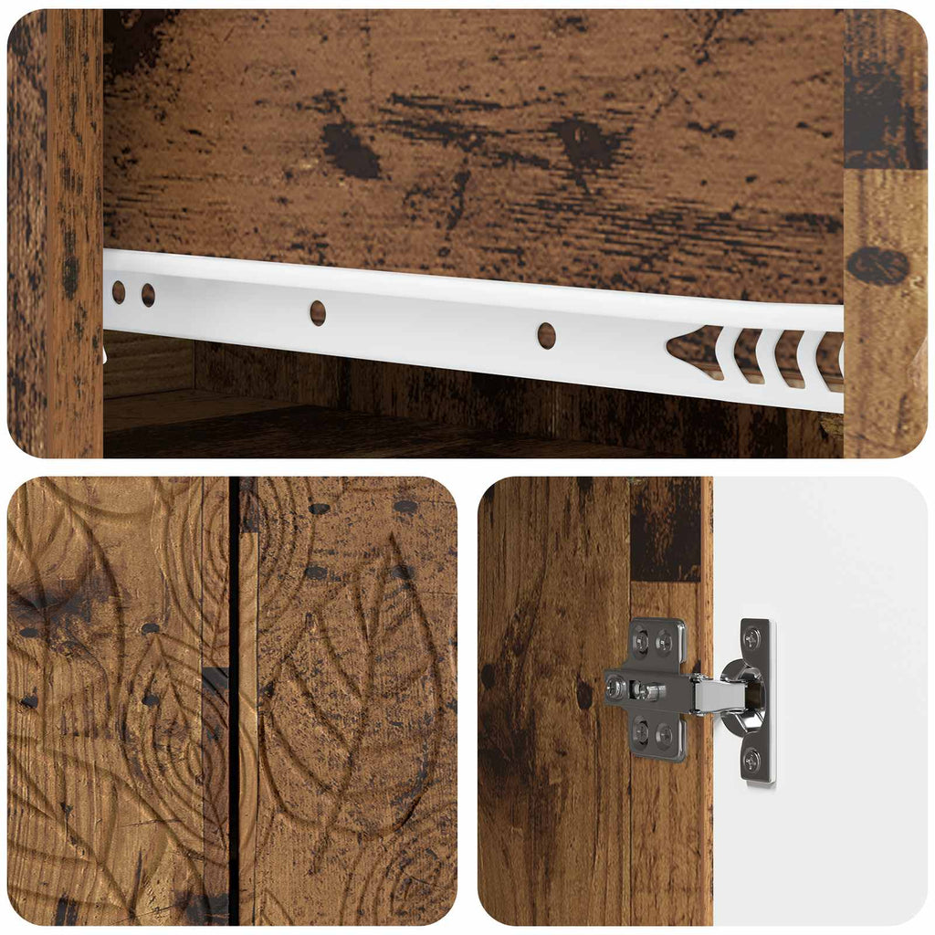 vidaXL Bufet Stare drewno 89 x 34,5 x 60 cm Drewno inżynieryjne