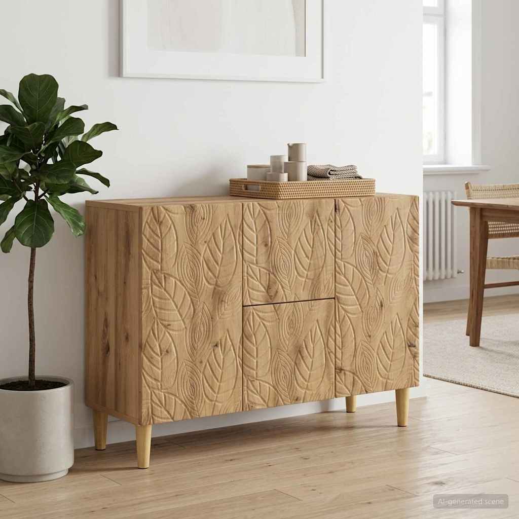 vidaXL Bufet Dąb artisan 89 x 34,5 x 60 cm Drewno inżynieryjne